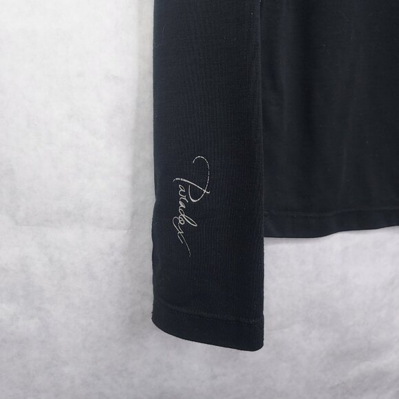 Paradox 1/4 Zip Shirt Women M Merino Blend Base Layer Long Sleeve Pullover Black - Picture 7 of 12